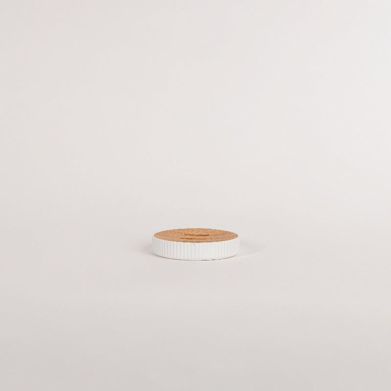 Black bathroom accessory set with wood accents – 5 pieces