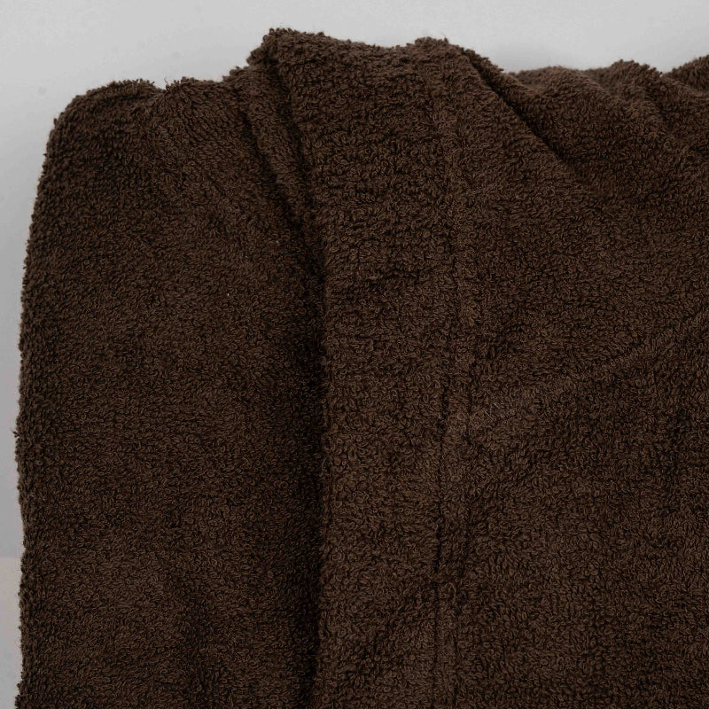 Luxury hooded cotton bathrobe with belt and pockets