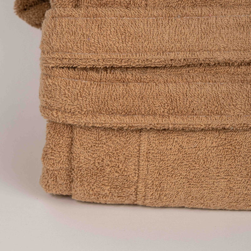 Luxury hooded cotton bathrobe with belt and pockets