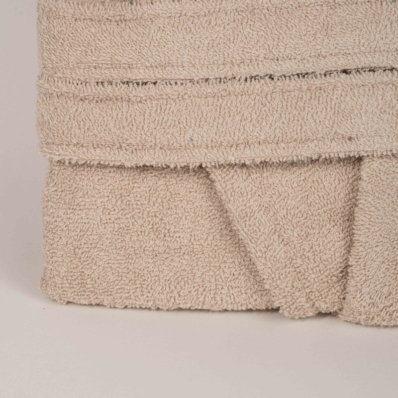 Luxury hooded cotton bathrobe with belt and pockets