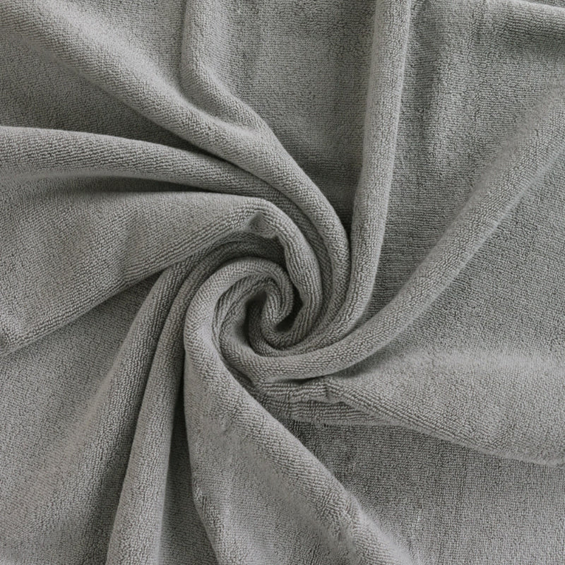 Grey: "Cannon luxury grey cotton towel set with ribbed border