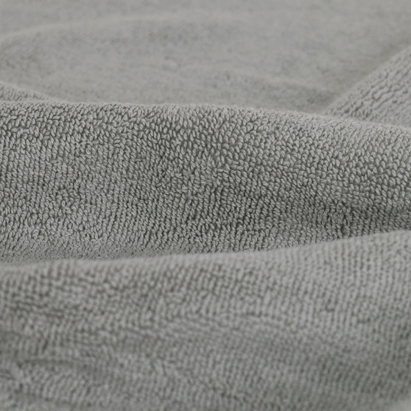Grey: "Cannon luxury grey cotton towel set with ribbed border