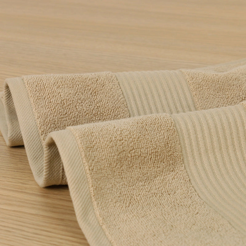 Linen: "Cannon luxury linen cotton towel set with ribbed border
