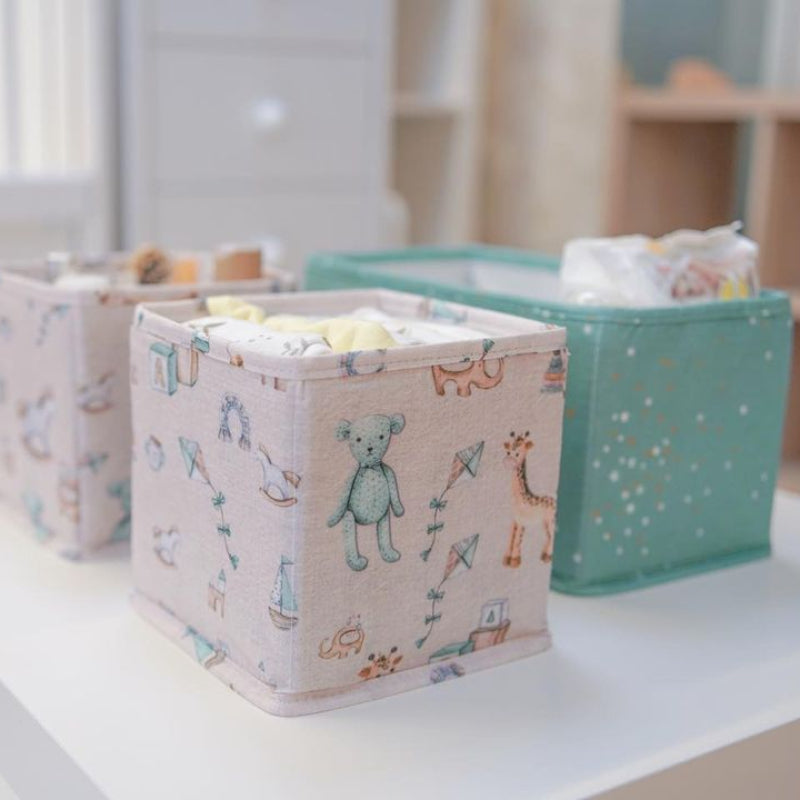 Baby Tiffany Blue Drawer Organizer Set of 3 | Nursery Storage Bins for Clothes, Diapers & Toys