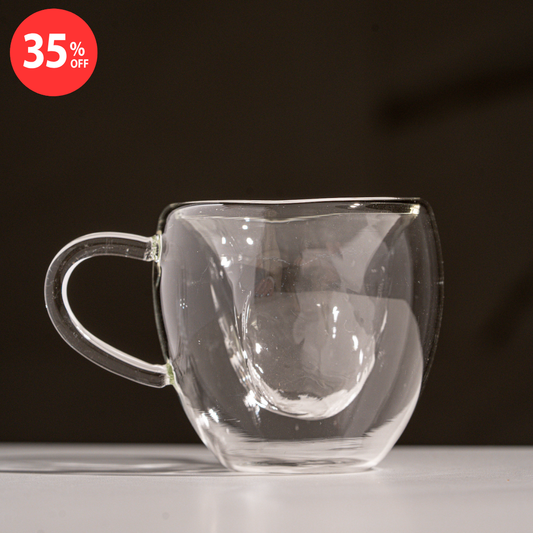 Double Volume Heart Coffee Cups 2 Pieces