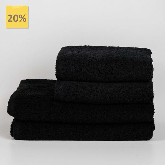 Black Cotton Towel Set – Bath, Hand & Face Towels
