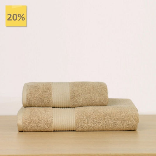 Linen: "Cannon luxury linen cotton towel set with ribbed border