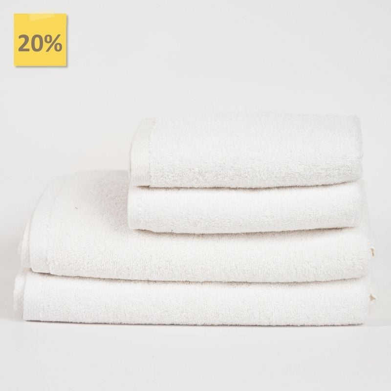 Soft White Cotton Towel Set – Bath, Hand & Face Towels