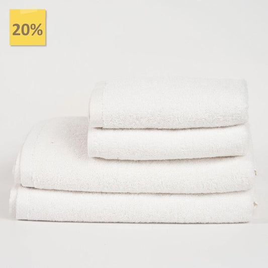 Soft White Cotton Towel Set – Bath, Hand & Face Towels