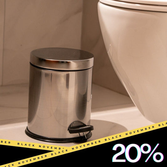 Stainless Steel Pedal Bin – Modern Bathroom Trash Can