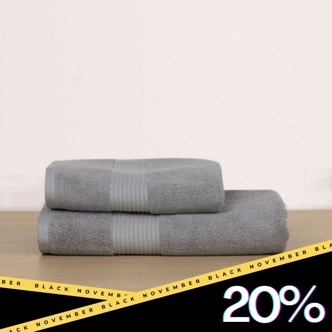 Cannon Luxury Cotton Towel – Grey & Linen