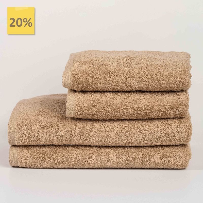 Sandstone Cotton Towel Set – Bath, Hand & Face Towels
