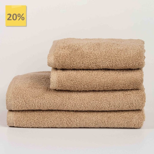 Sandstone Cotton Towel Set – Bath, Hand & Face Towels