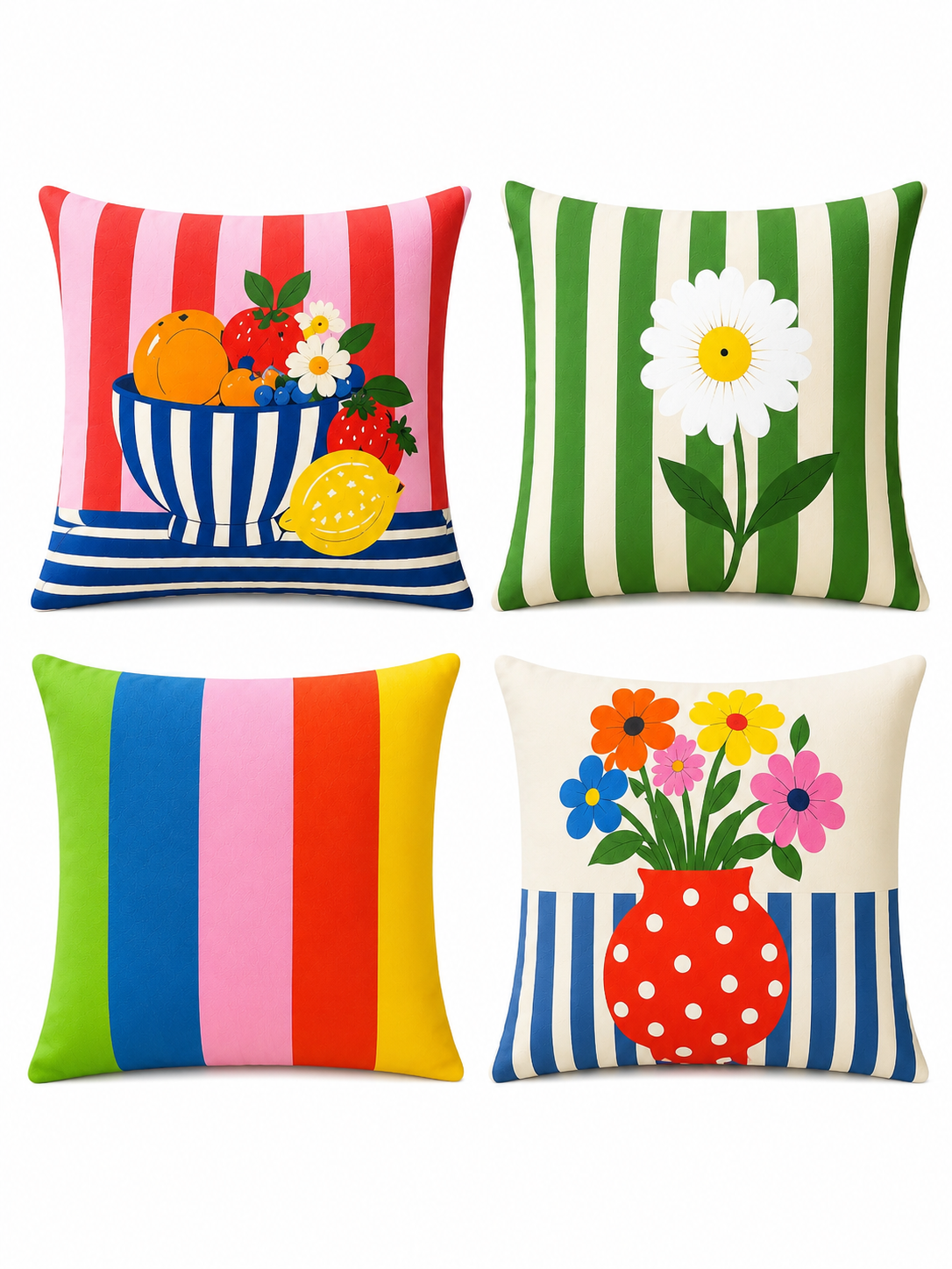 Mediterranean Summer Cushion Covers | Set of 4
