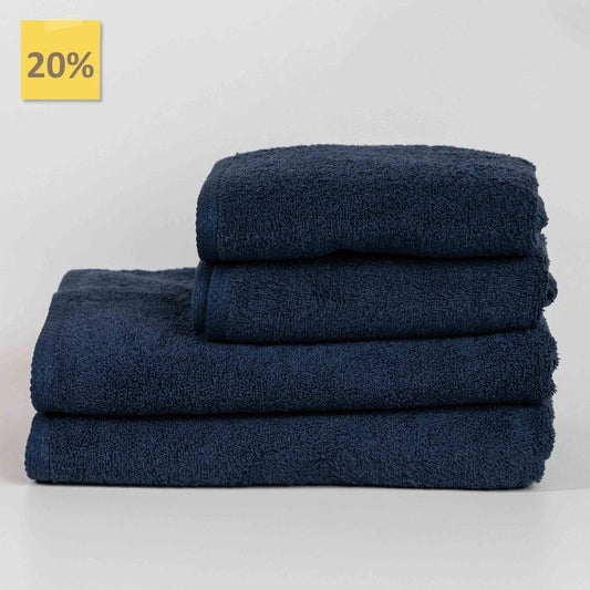 Midnight Blue Cotton Towel Set – Bath, Hand & Face Towels
