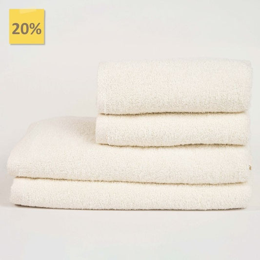 Cream Cotton Towel Set – Bath, Hand & Face Towels