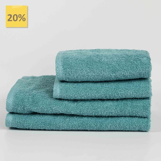 Aqua Green Cotton Towel Set – Bath, Hand & Face Towels