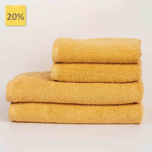 Honey Yellow Cotton Towel Set – Bath, Hand & Face Towels