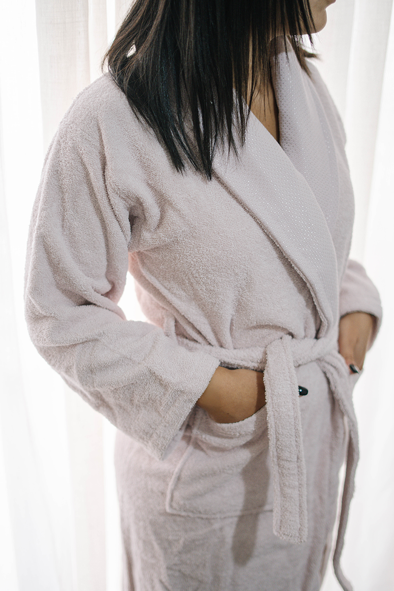 Cotton Terry Bathrobe – Ultra-Soft & Absorbent - Pink