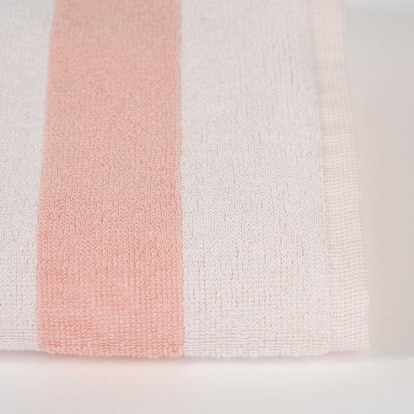 Pink cotton bathrobe with Ocean Row white and pink striped towel, plus free pink anti-slip mat gift – Mix and Match bathroom essentials from KeyHomeLB.