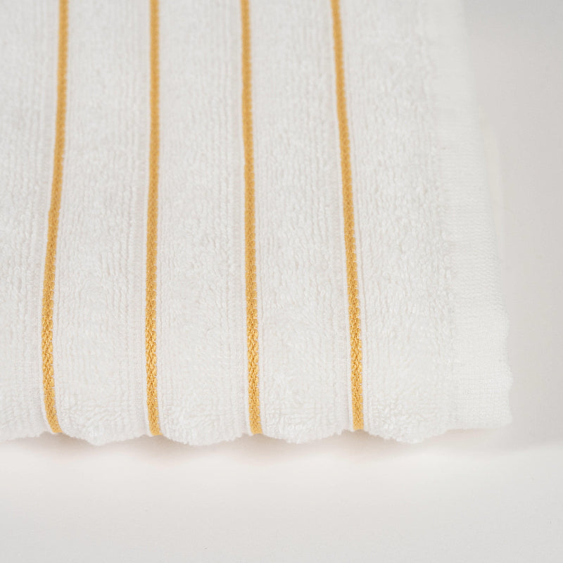 Green: "Luxury green cotton towel set with striped border – absorbent bathroom towels"

Yellow: "Luxury yellow cotton towel set – striped absorbent cotton towels"

Charcoal Grey: "Charcoal grey cotton towel set – soft absorbent striped towels for bathroom"

Beige: "Beige cotton towel set with striped border – hotel quality bathroom towels"

Coraille: "Coraille cotton towel set – soft absorbent striped cotton towels"

White: "White cotton towel set with golden stripe – luxury absorbent bathroom towels