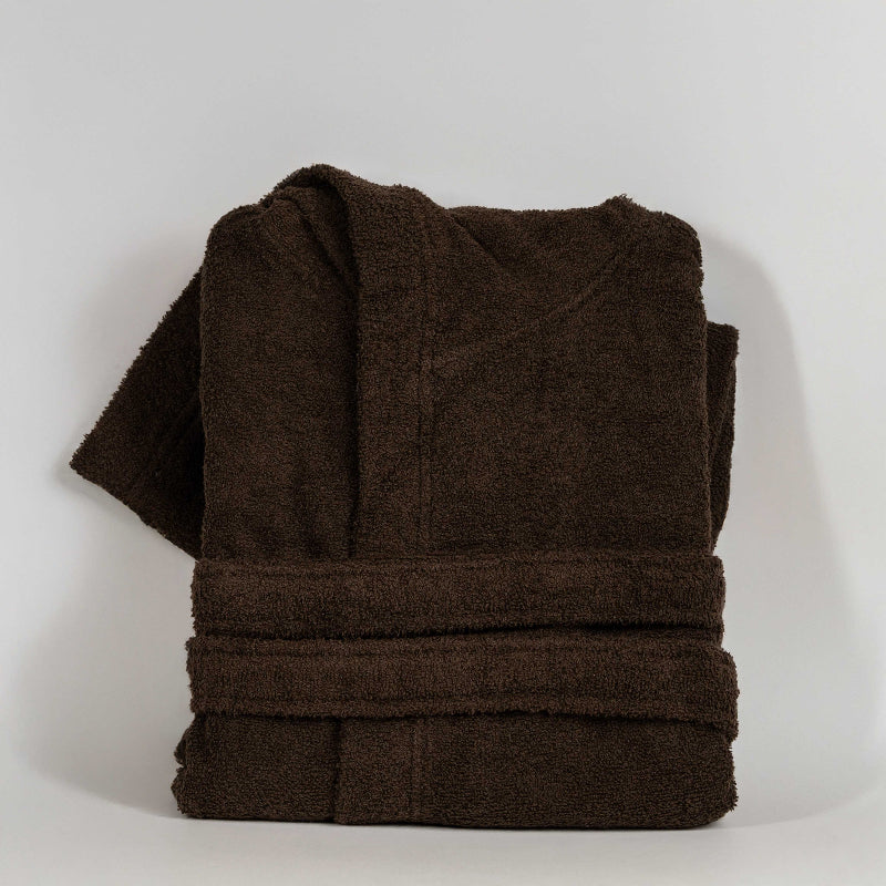 Luxury hooded cotton bathrobe with belt and pockets 