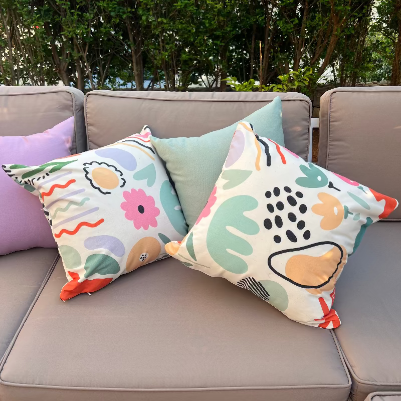 Free Colors - Abstract Pastel Cushion Cover | Modern Artistic Decorative Throw Pillow