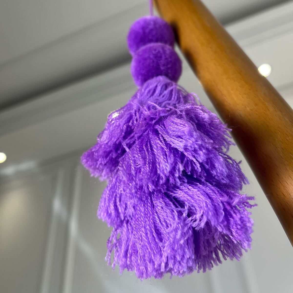 Purple Pom-Pom Tassel Hanging Decoration